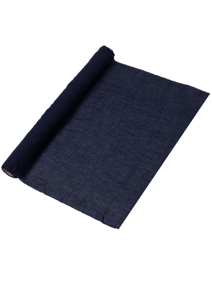 Marineblauwe mousseline tafelloper 48 cm x 5 m voor bruiloft