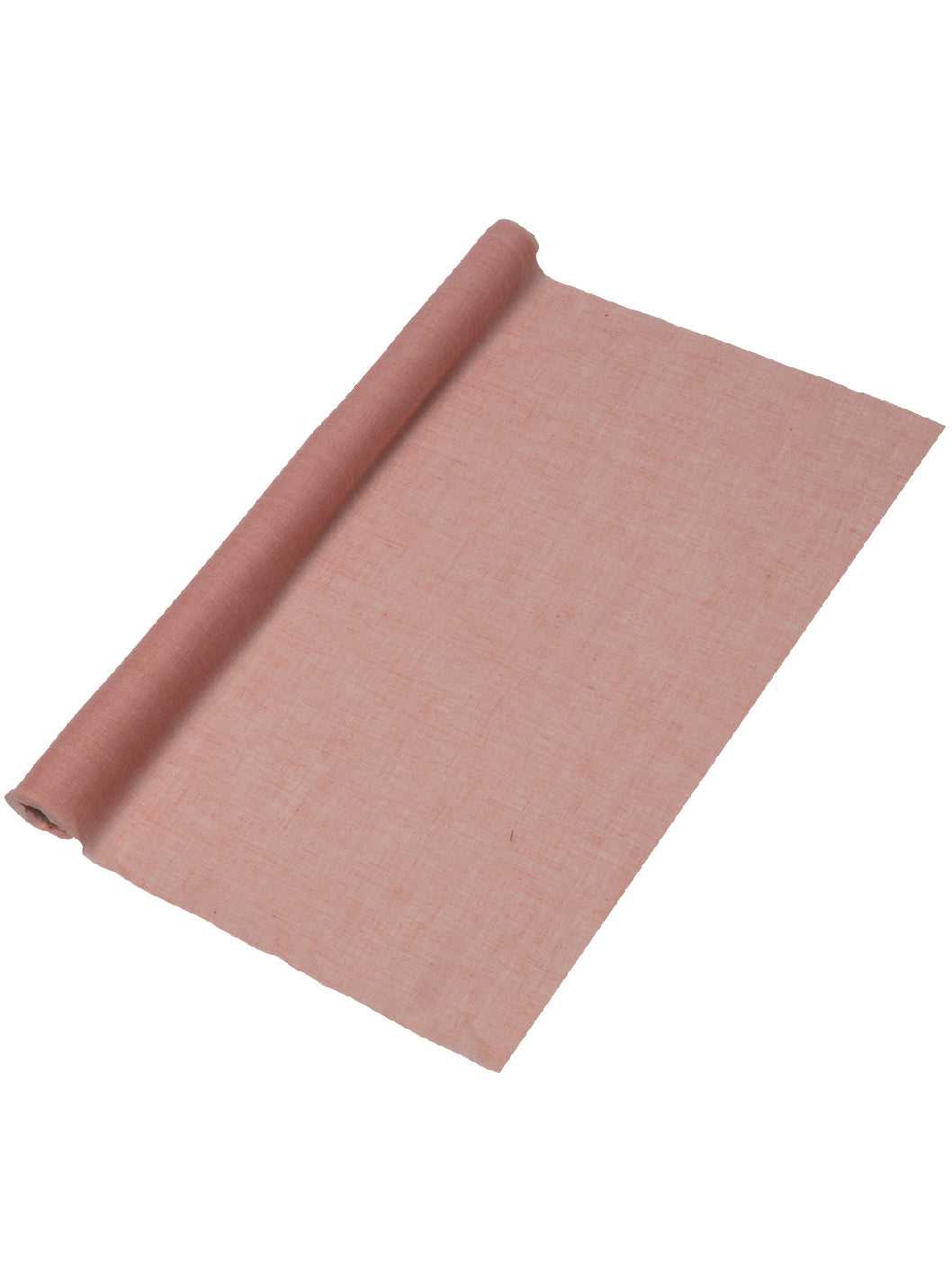 Roze mousseline tafelloper 48 cm x 5 m bruiloft en doop