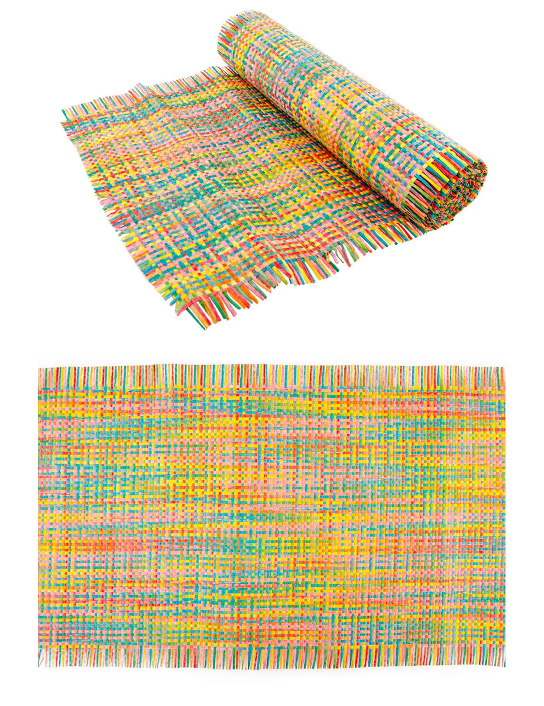 Chemin de table natte pour fête mexicaine multicolore