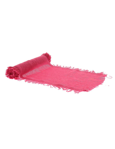Chemin de table en toile rose 30 cm x 3 m