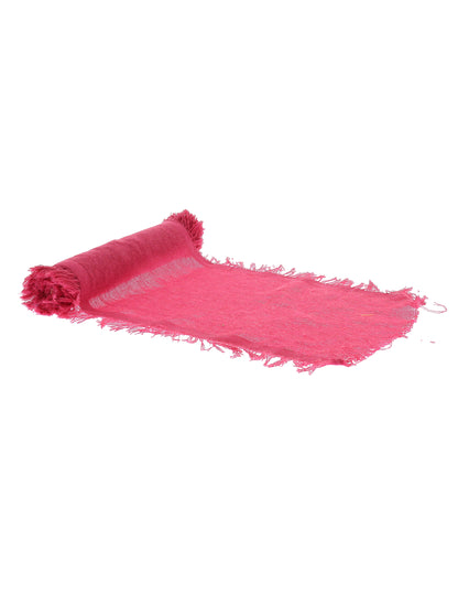 Chemin de table en toile rose 30 cm x 3 m