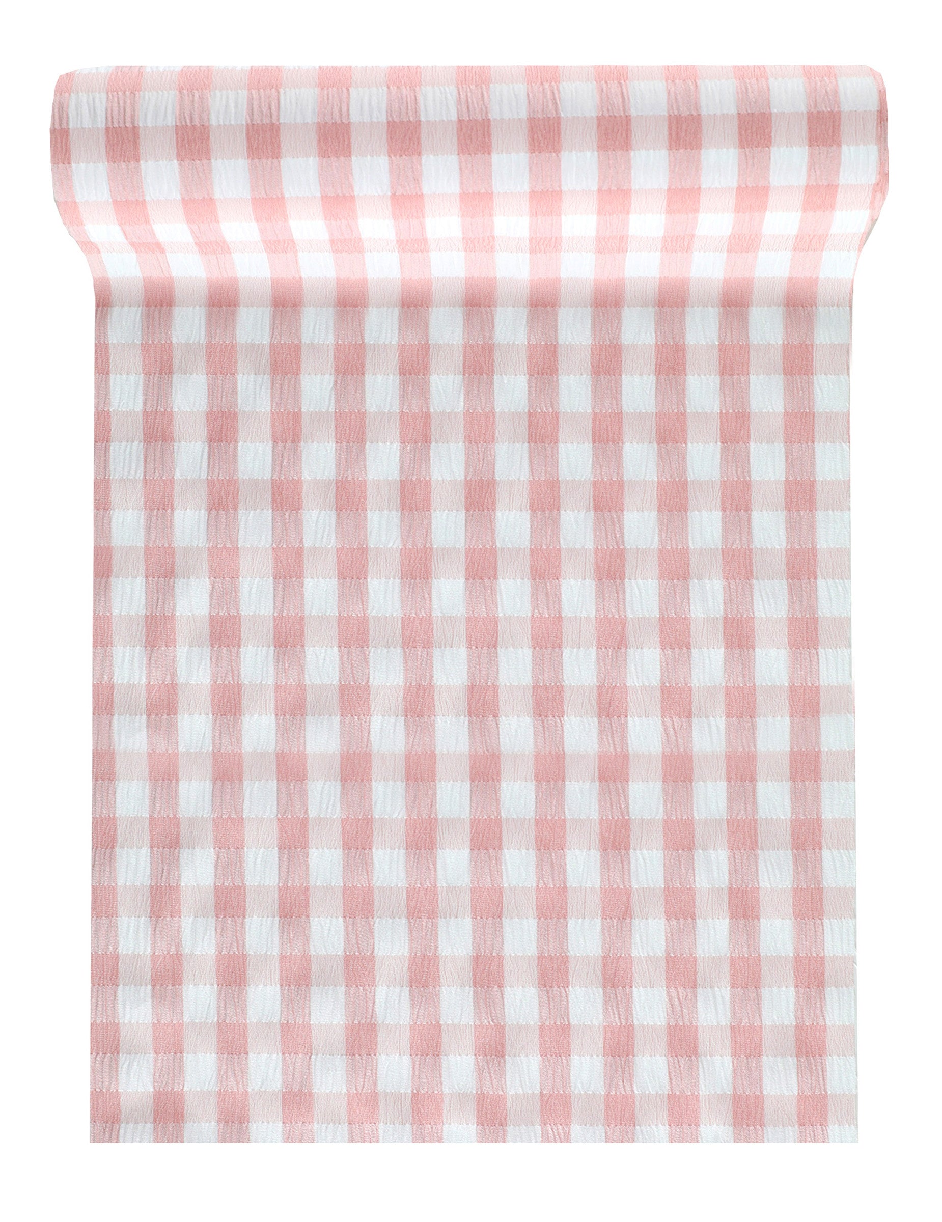 Chemin de table vichy guinguette rose
