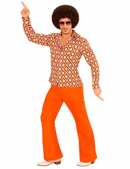 Retro groovy seventies blouse voor mannen