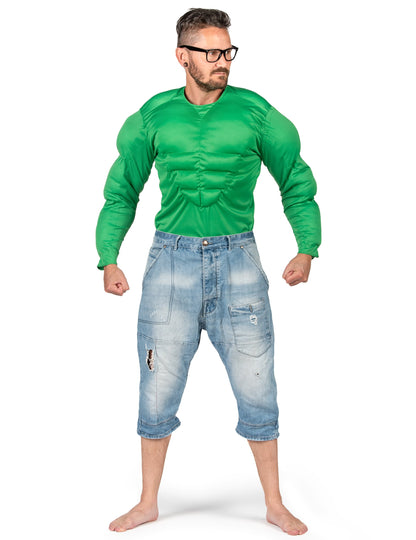 Vue d'ensemble de la chemise muscles verts