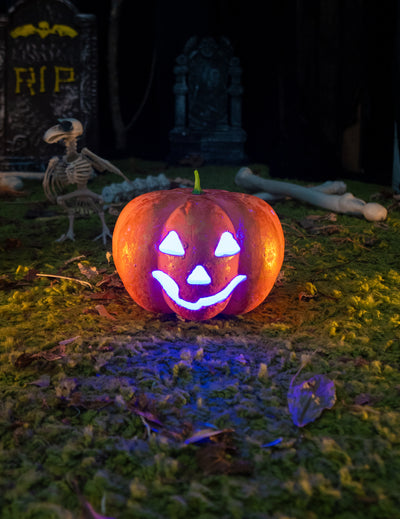 Citrouille Halloween lumineuse 17 cm