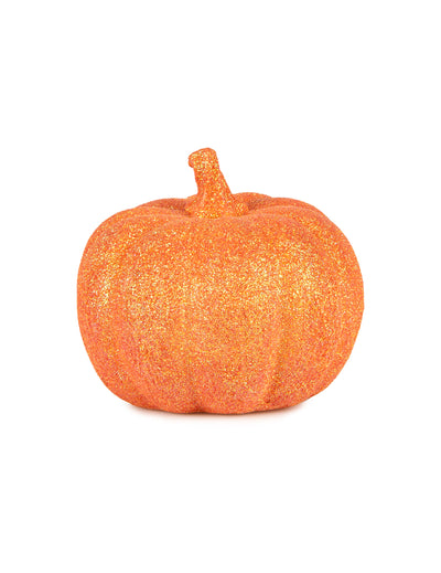 Citrouille orange à paillettes pour décoration d'Halloween orange