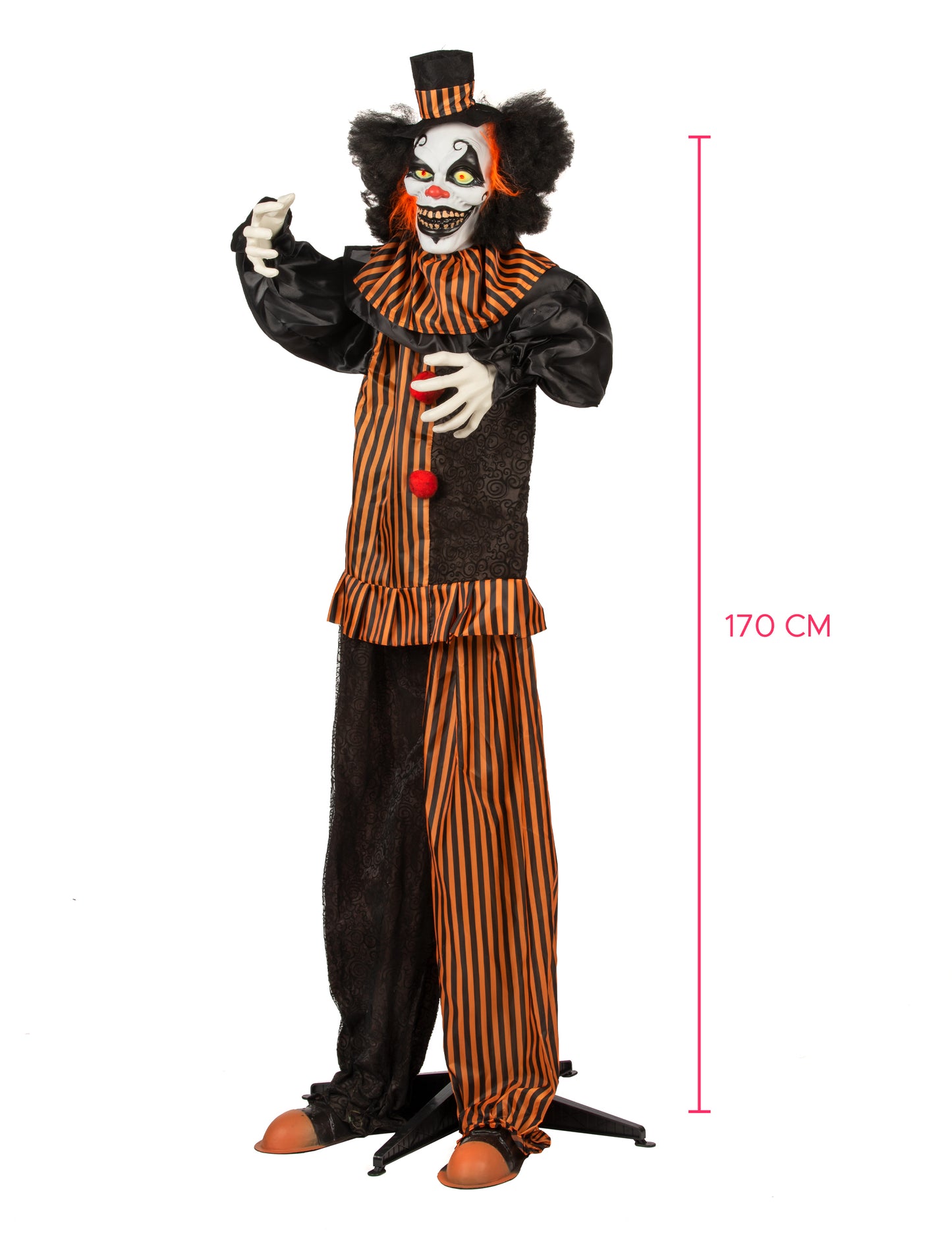 Dimensions et hauteur du clown démoniaque animé