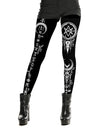 Collants à motifs vaudou noirs femme