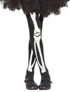 Collants squelette Halloween pour enfant noir et blanc