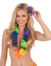 Collier Hawaï grosses fleurs multicolores