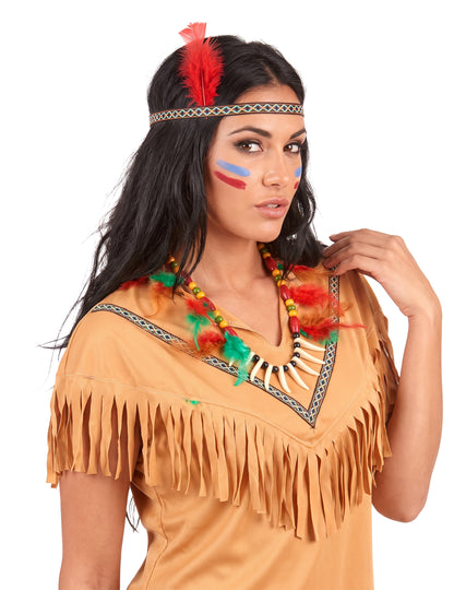 Collier indien à plumes