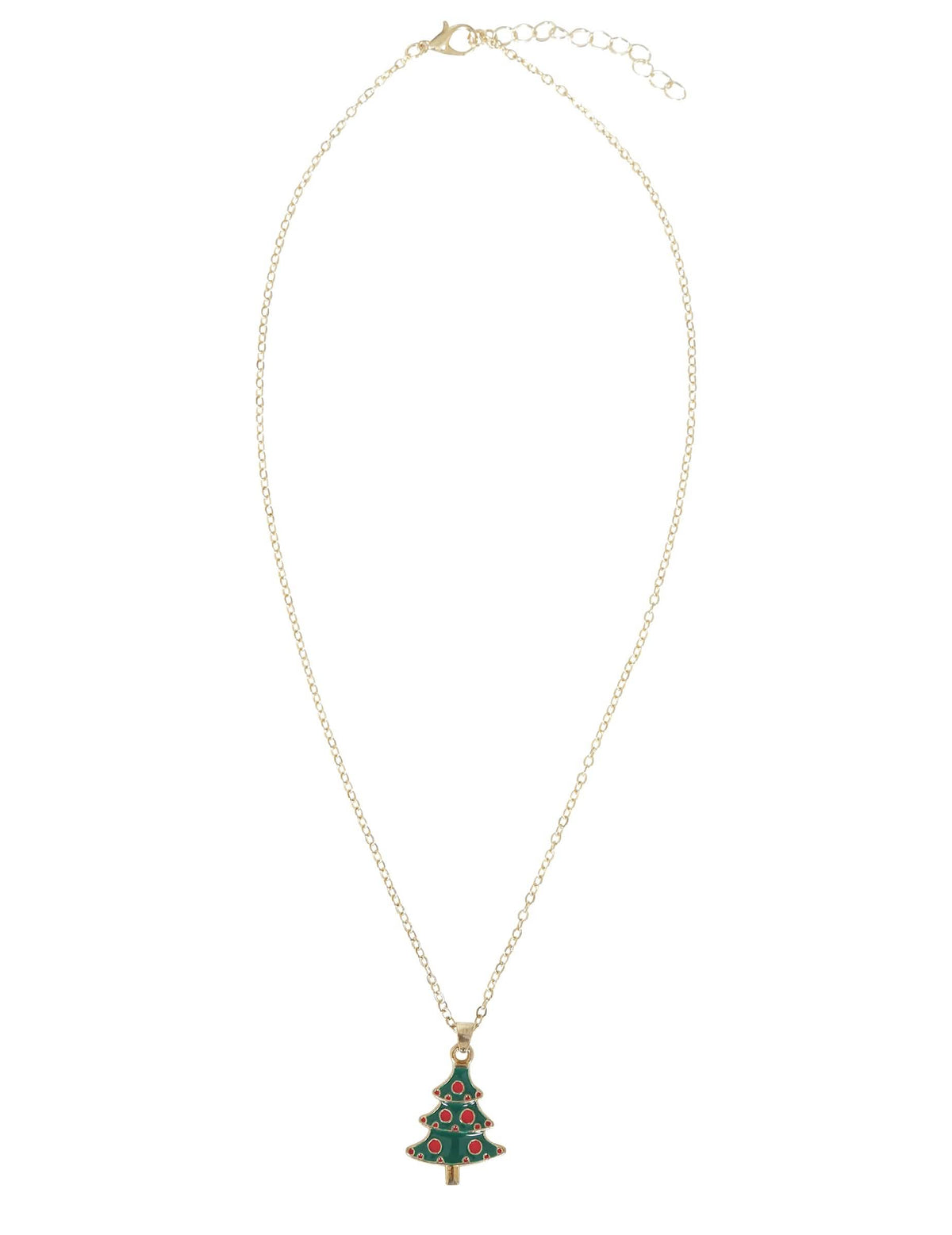 Vue à plat du collier métallique sapin de Noël