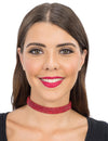 Choker met rode strass volwassenen
