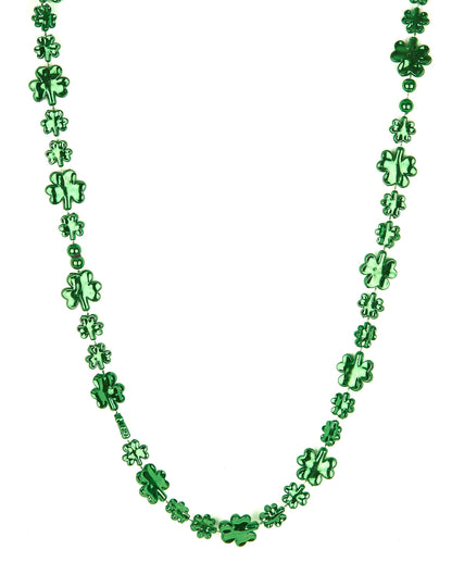 Glanzende groene klavertjes ketting voor volwassenen