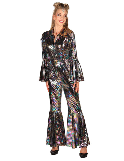 Zilveren schitterende ster jumpsuit voor dames