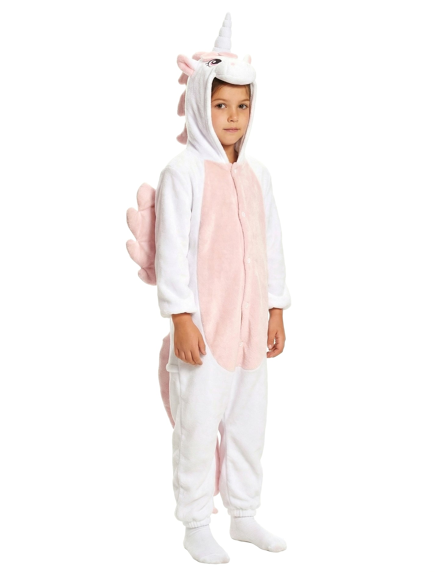 Vue de profil de la combinaison licorne pour enfant