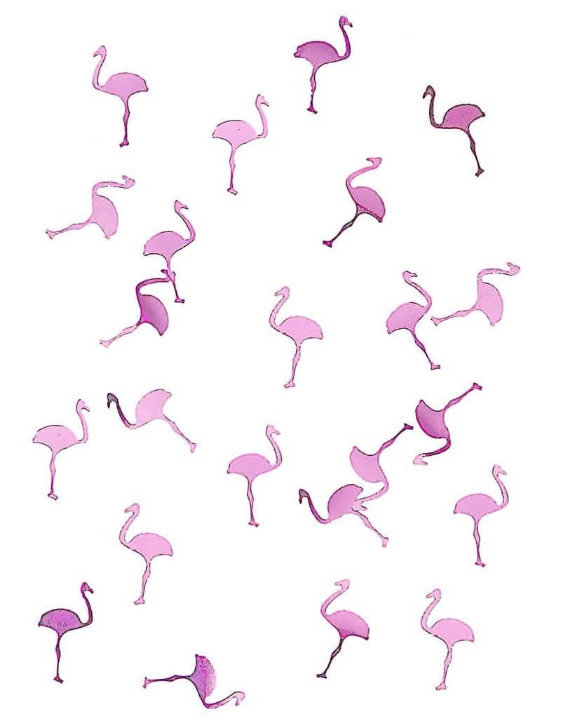 confetti flamingo roze voor feestdecoratie glanzend roze