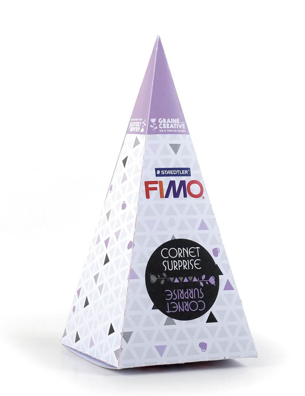 Kit de modelage cornet surprise fimo lune pour enfant violet