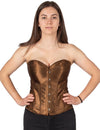 Corset marron à  laçage femme