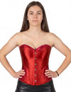 Corset rouge à laçage femme