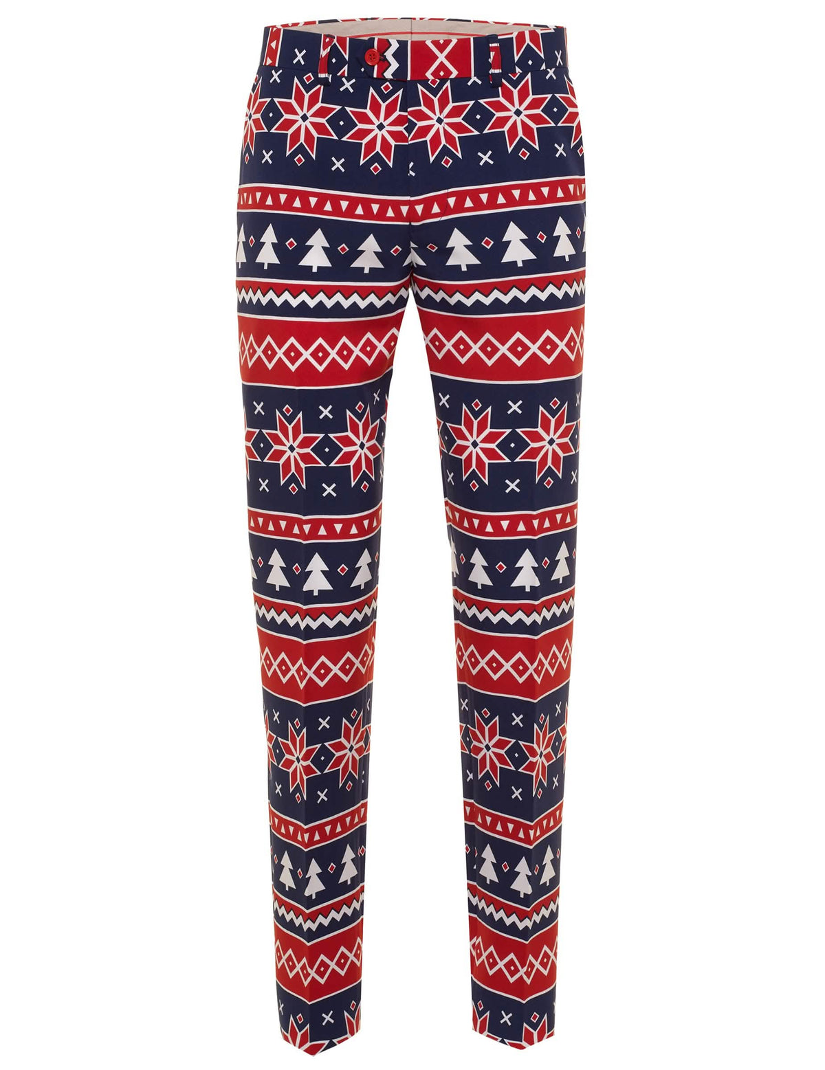 Vooraanzicht van de broek van het Mr. Nordic Xmas-kostuum