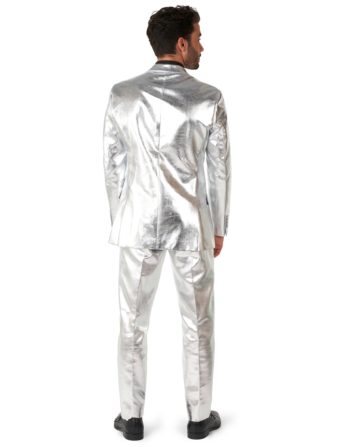 Costume Mr. Shiny Silver pour homme argenté brillant vue de dos