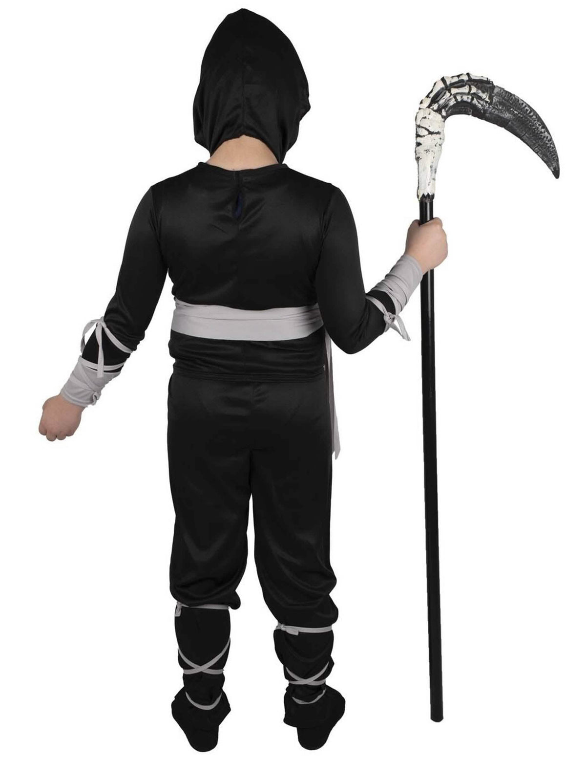 Vue de dos du déguisement de ninja squelette