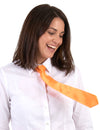 Cravate orange adulte
