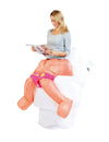 Étapes d'installation du système de gonflage du déguisement gonflable toilette
