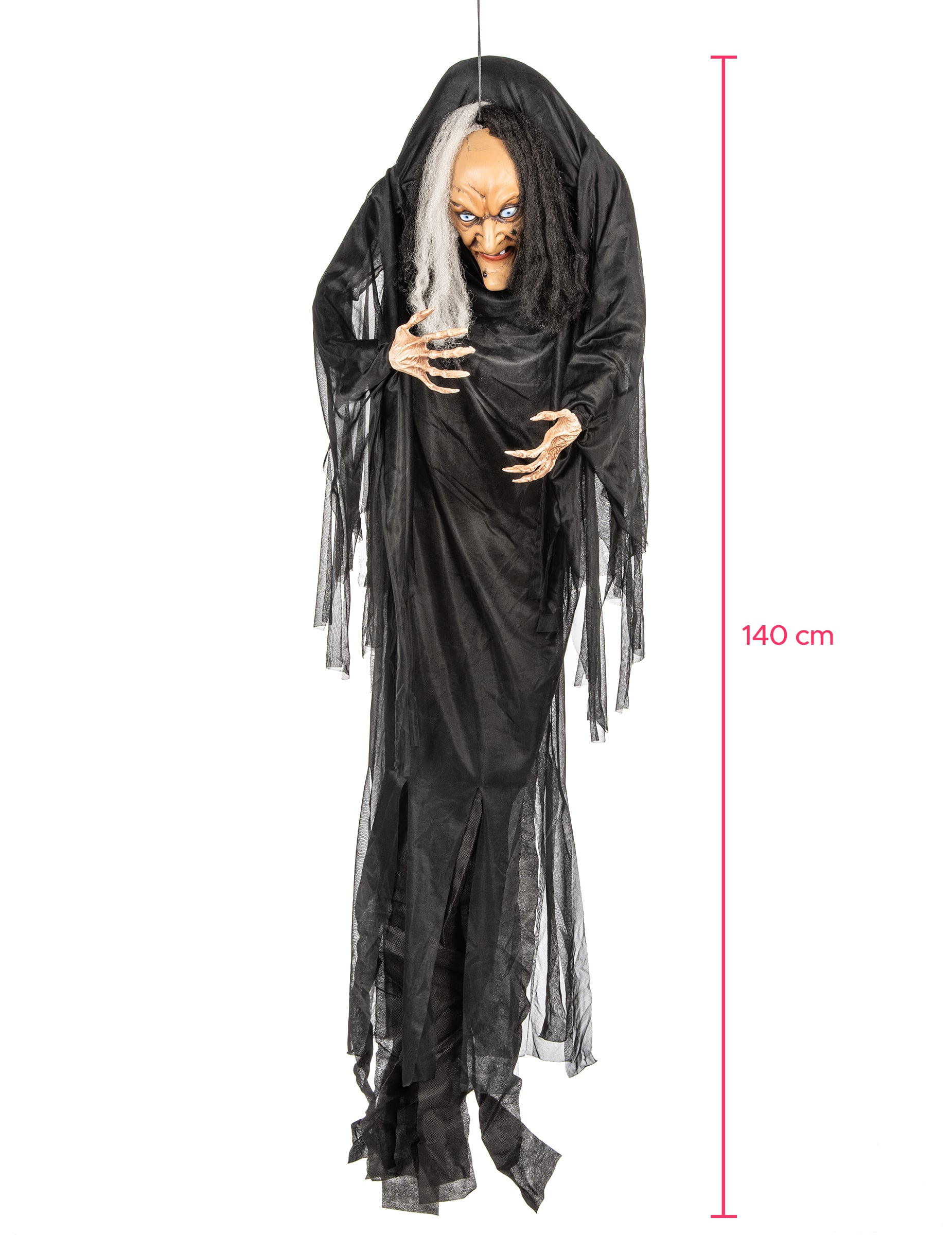 Dimensions de la décoration à suspendre sorcière pour Halloween