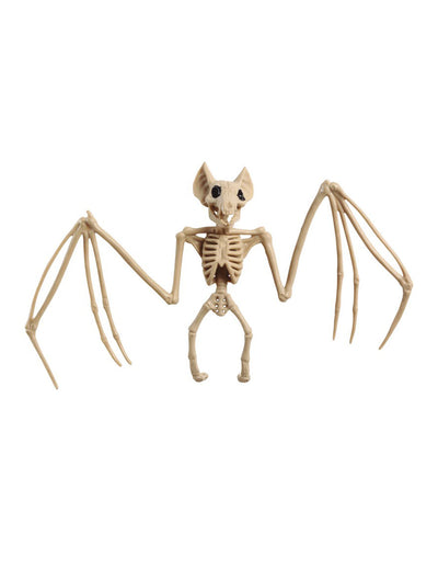 Décoration à suspendre squelette chauve-souris pour Halloween beige