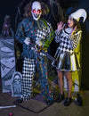 Geanimeerde decoratie staande spookclown 180 cm