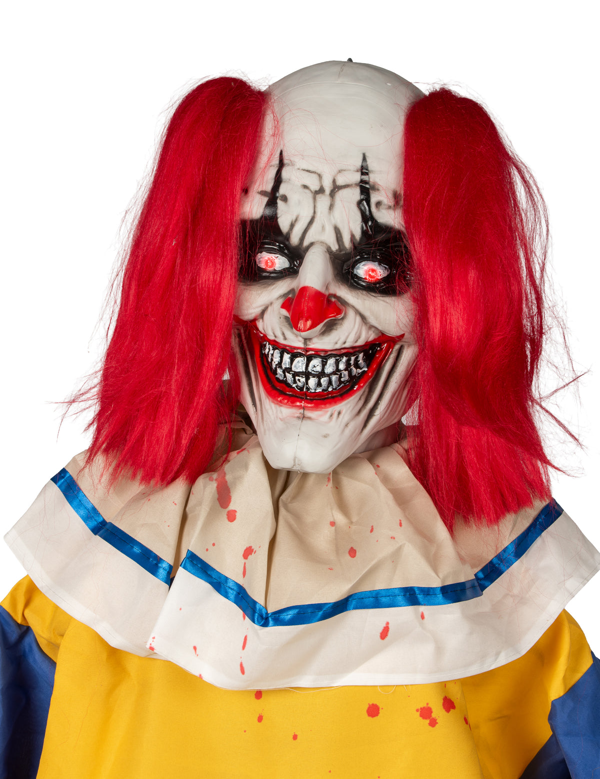 Geanimeerde decoratie enge clown staand 230 cm