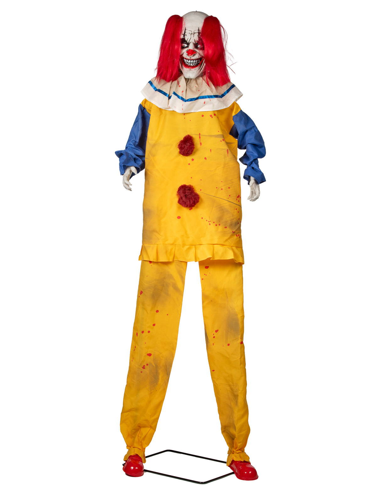 Geanimeerde decoratie enge clown staand 230 cm