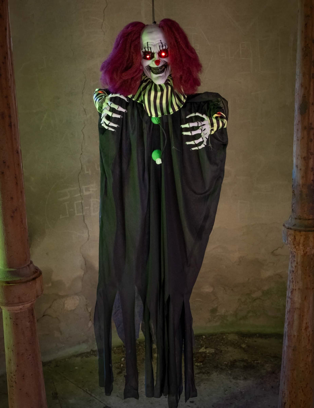 Vue d'ensemble de la Décoration animée Clown Terrifiant suspendu