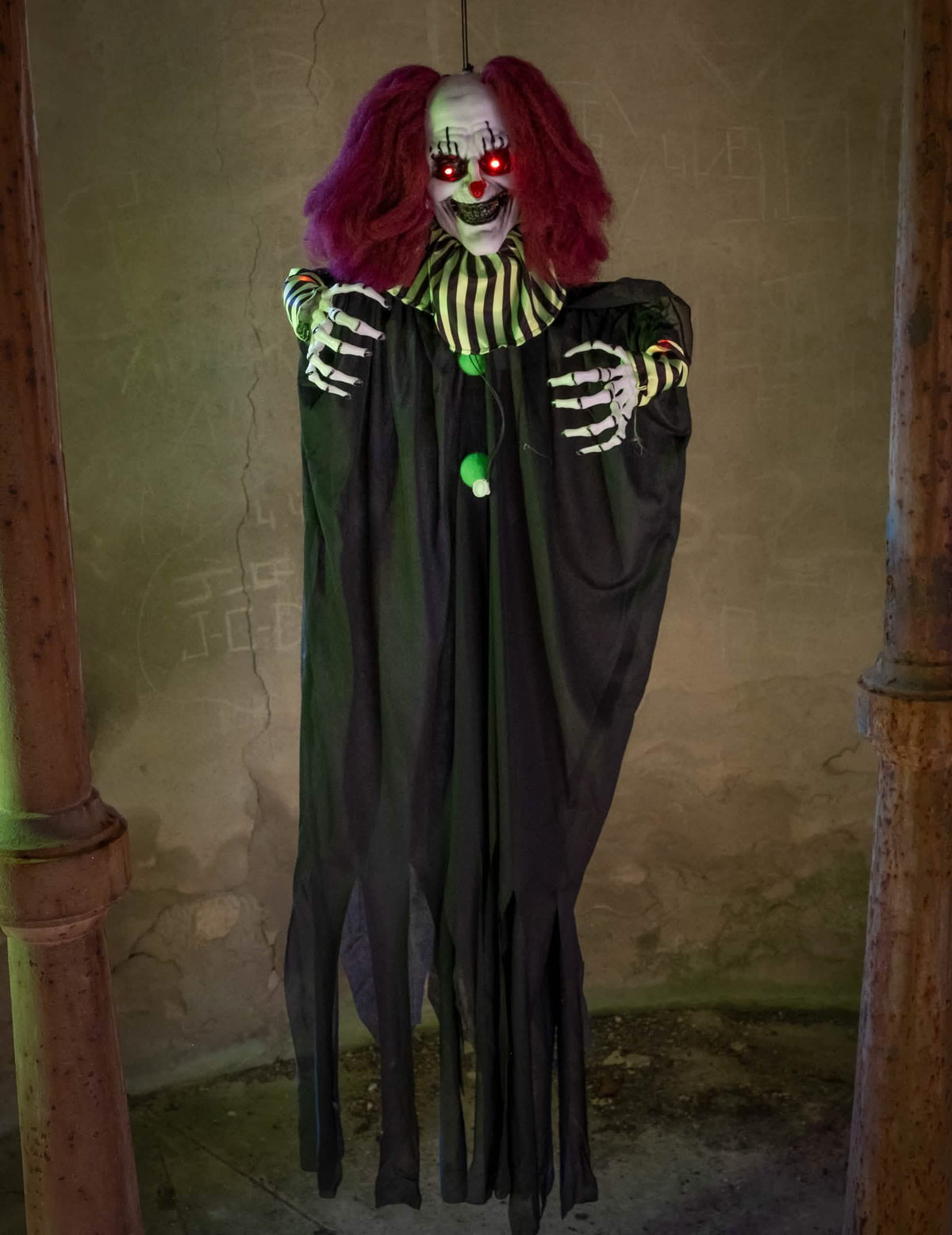 Vue d'ensemble de la Décoration animée Clown Terrifiant suspendu