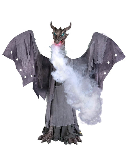 Décoration animée dragon cracheur de feu 200 x 187 cm