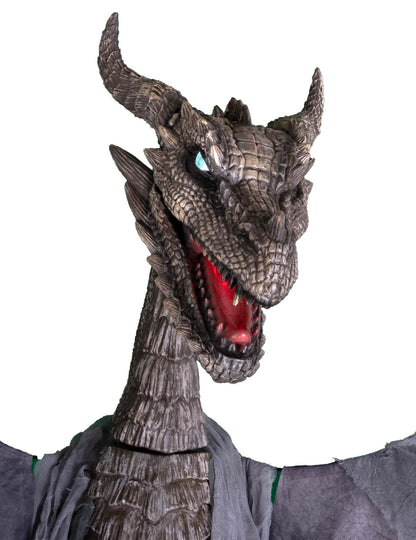 Décoration animée dragon cracheur de feu 200 x 187 cm
