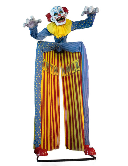 bewegende decoratie clown ingang voor halloween multicolor met bewegingen geluiden en lichteffecten