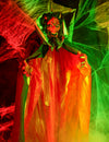 Bewegende en lichtgevende decoratie demon 190 cm