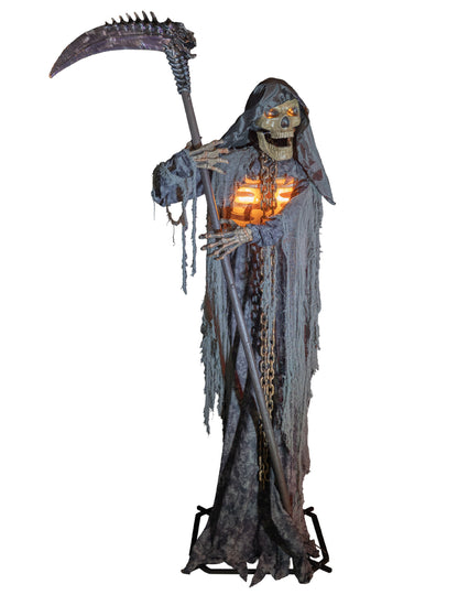 Décoration animée faucheur squelette 300 cm