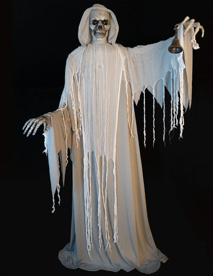 Décoration animée faucheur squelette avec cloche 182 cm