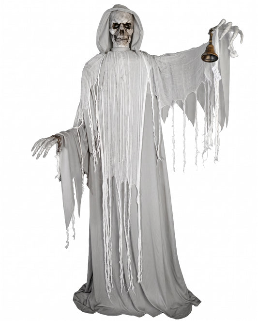 Décoration animée faucheur squelette avec cloche 182 cm