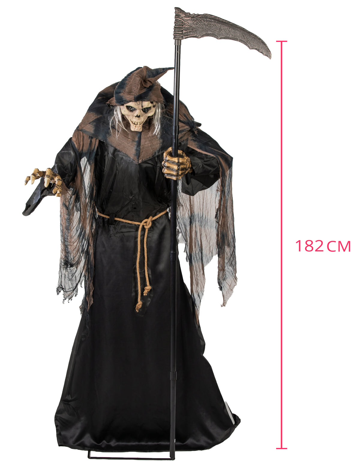 Bewegende Reaper-decoratie - 182 cm