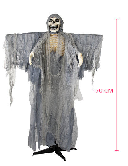 Décoration animée gardien de crypte terrifiant avec mouvements 170 cm