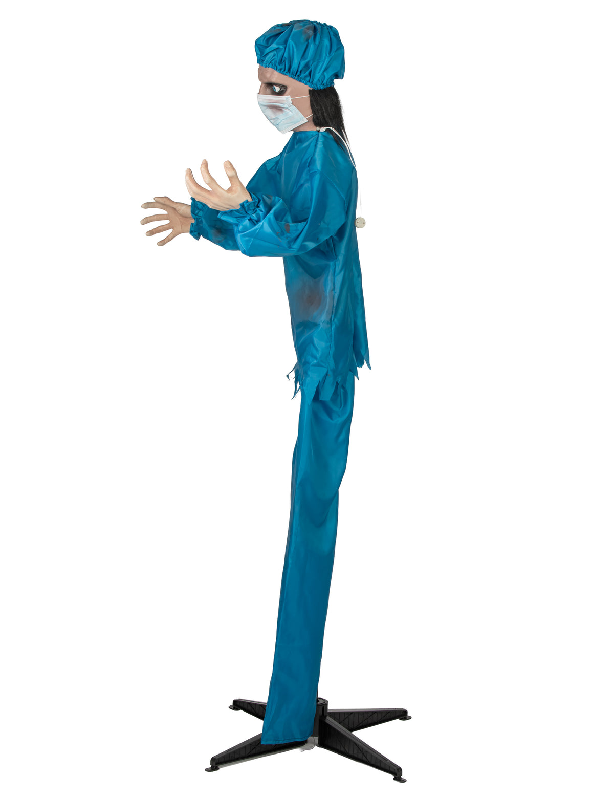 Geanimeerde decoratie angstaanjagende gekke dokter met beweging - 170 cm