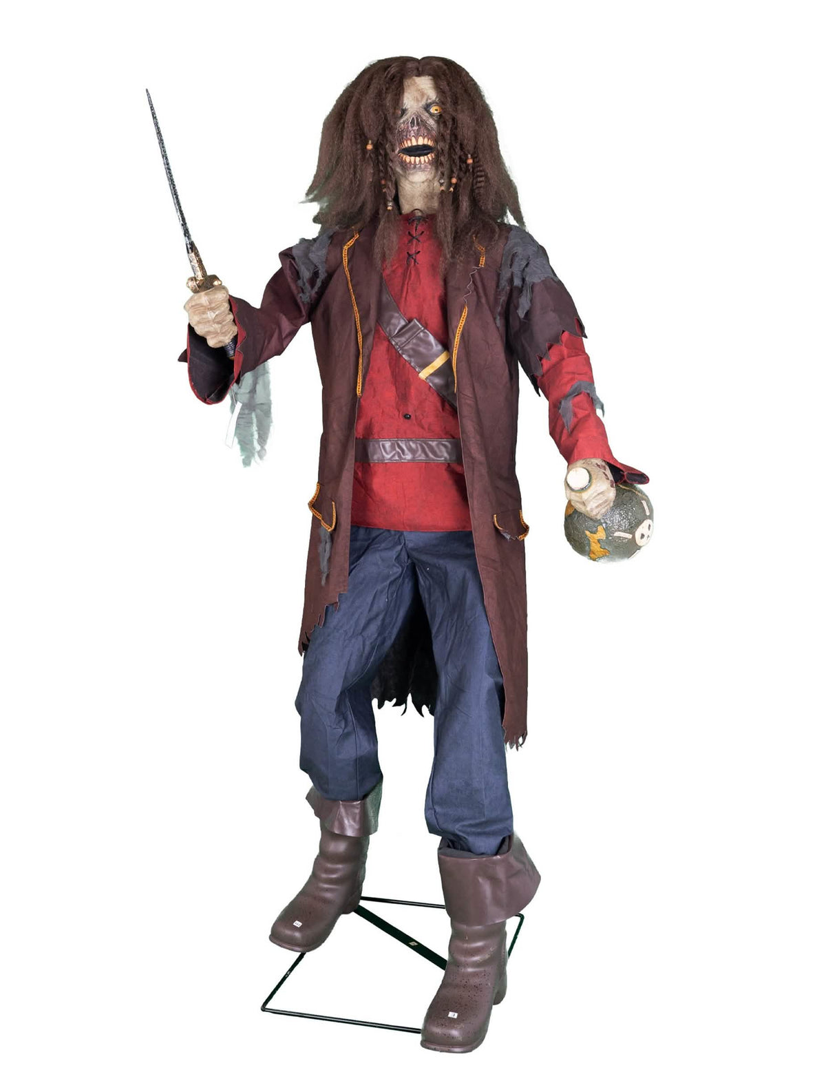 Décoration animée pirate avec sons et mouvements 183 cm