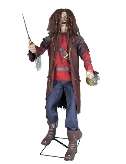 Décoration animée pirate avec sons et mouvements 183 cm