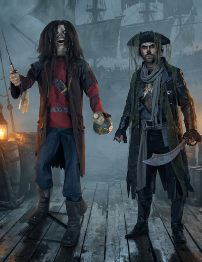 Décoration animée pirate avec sons et mouvements 183 cm