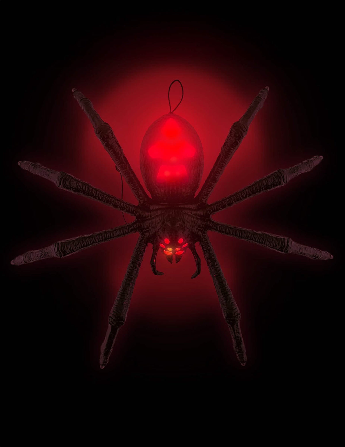Décoration sonore et lumineuse tarentule noire 70 x 15 x 42 cm
